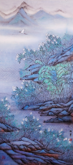 国画《十月芦花》